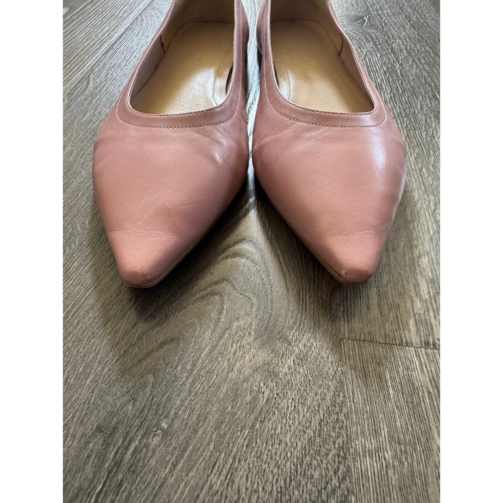 Everlane The Editor Flat 8.5 Rose Pink Italian Leather Pointed Toe Shoes EUC! - Picture 4 of 8